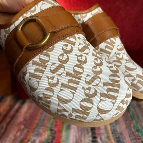 SeebyChloé Tan and White mules Slippers Size 39/8 - Picture 14 of 16